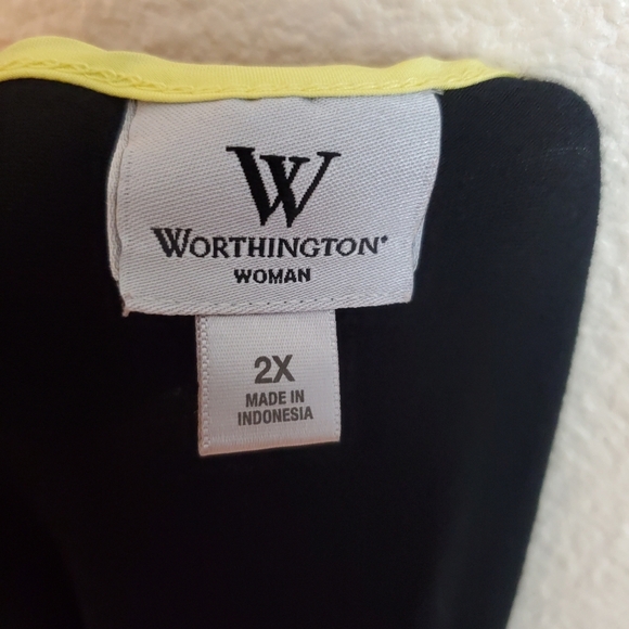 Worthington 2X Sleeveless Embroidered Lace Floral Boho Top Blouse - Picture 2 of 6